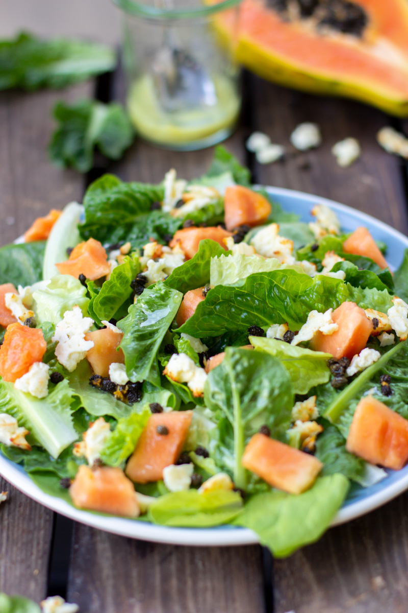 Tipps um Obst und Gemüse auf dem Balkon anzupflanzen + Papaya-Feta-Salat