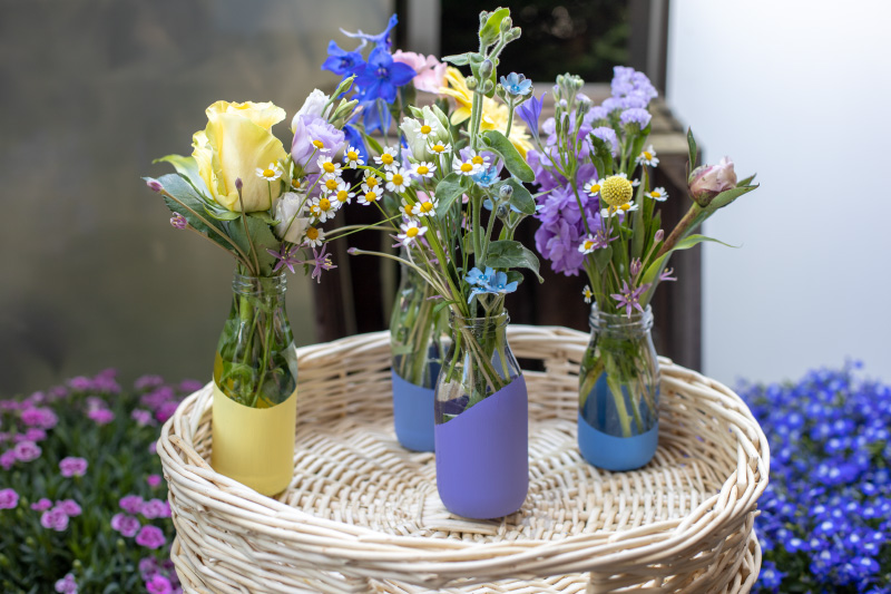 einfache und schnelle DIY Blumenvase