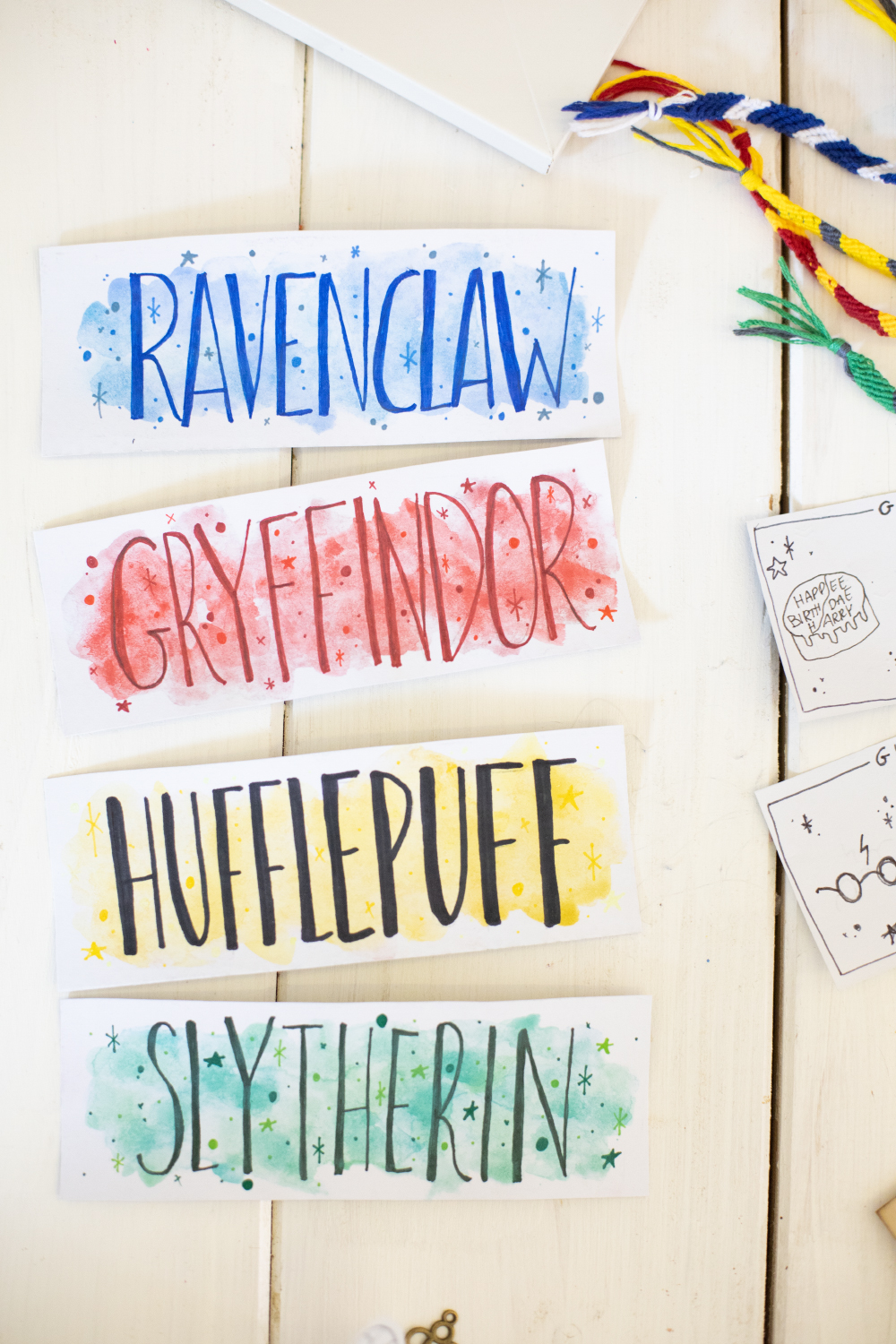 Harry Potter Adventskalender - 24 Ideen für die Füllung - Hogwarts-Häuser Lesezeichen