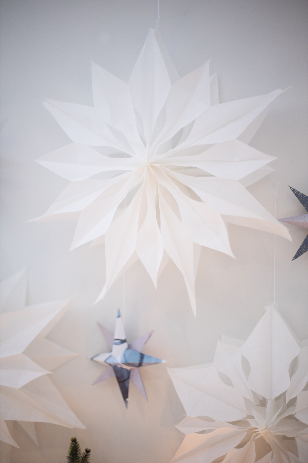 Weihnachtsstern aus Papier-Butterbrottüten