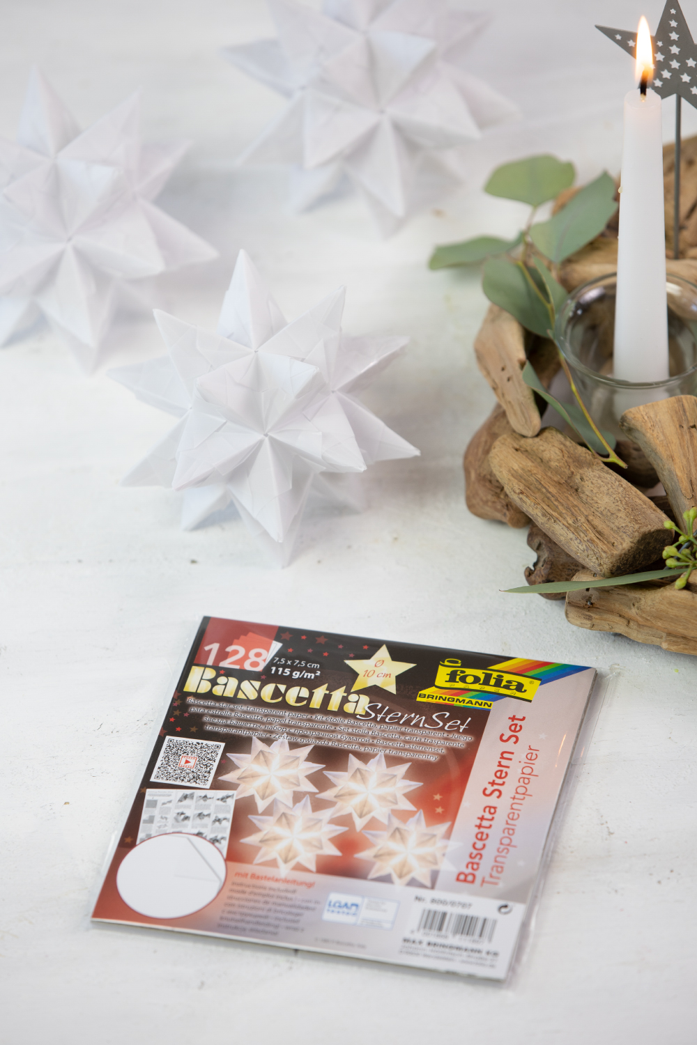 DIY Papier-Sterne selberbasteln mit folia #14TageWeihnachten