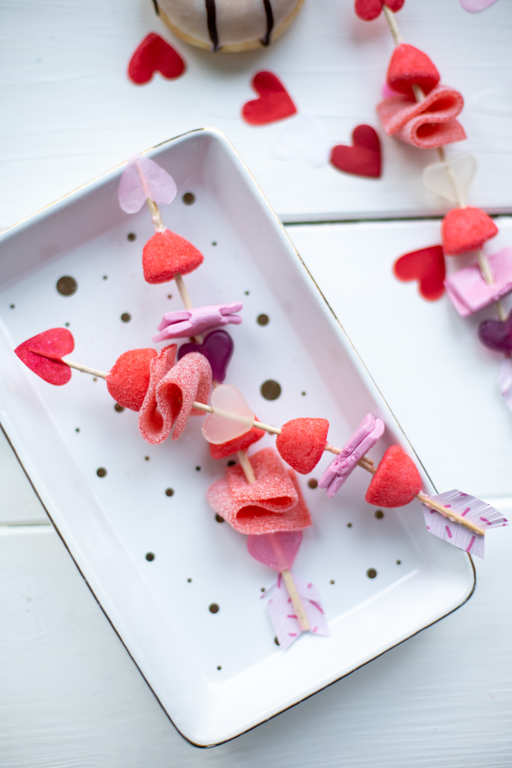 Amor/Cupido-Pfeile aus Süßigkeiten zum Valentinstag als Geschenkidee