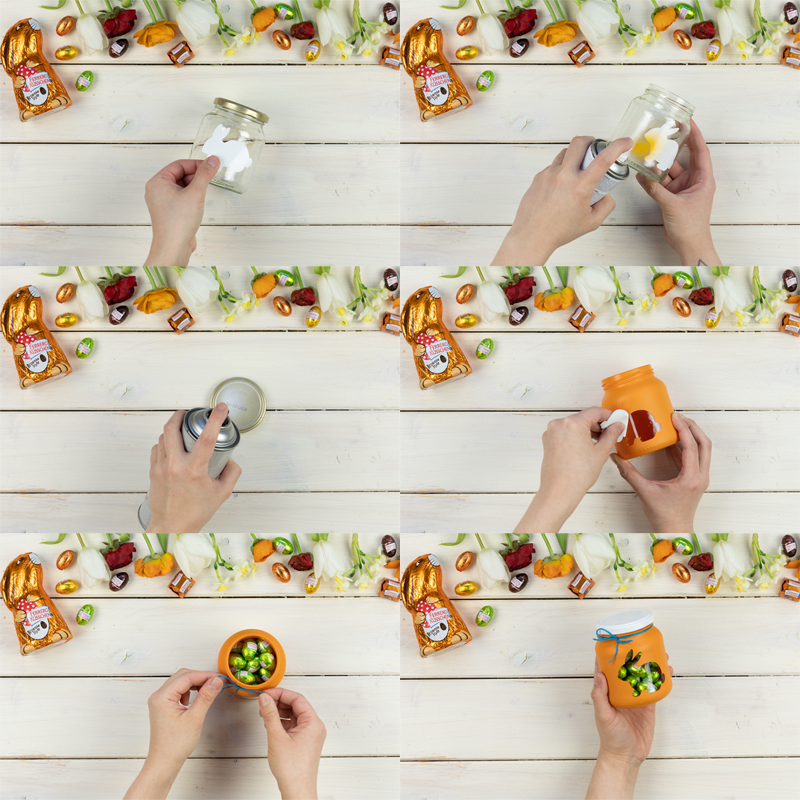 3 DIY Ostergeschenk-Ideen mit Ferrero Küsschen mit Oster-Gläschen