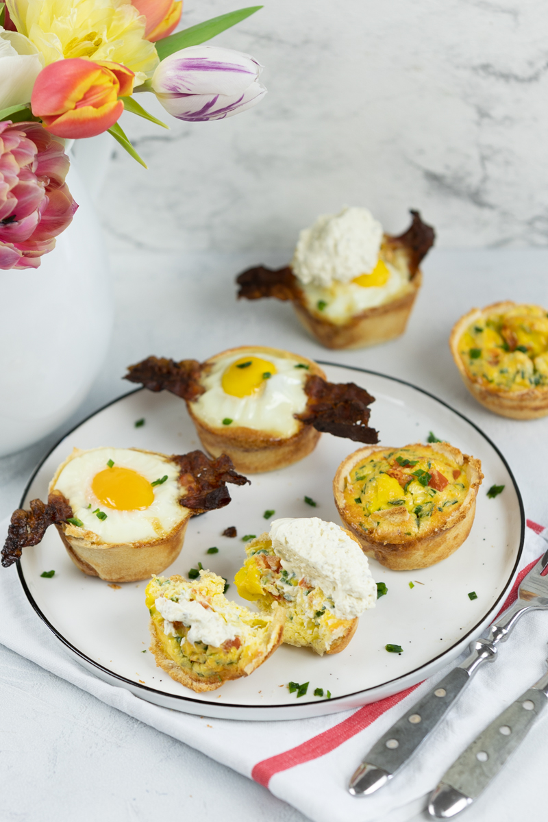 Idee zum Frühstück: Toastmuffins mit Ei und Speck oder Rührei