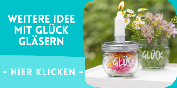 DIY Kerzenhalter mit Trockenblumen - Glück-Gläser Upcycling