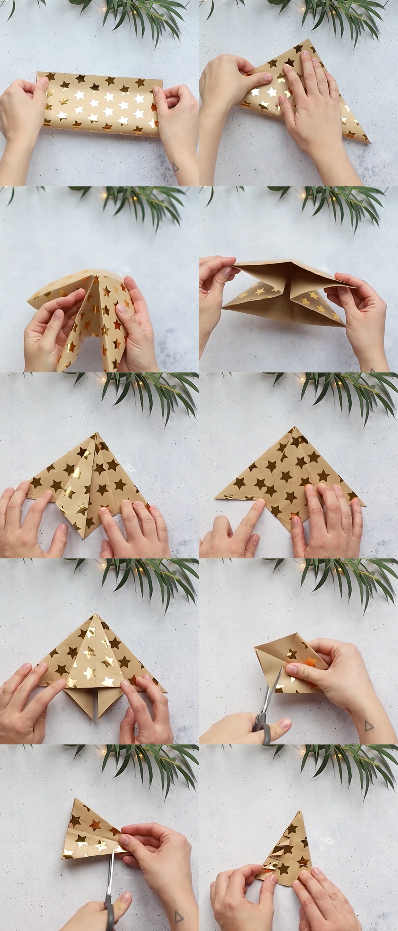 Origami Tannenbaum falten - einfache Anleitung