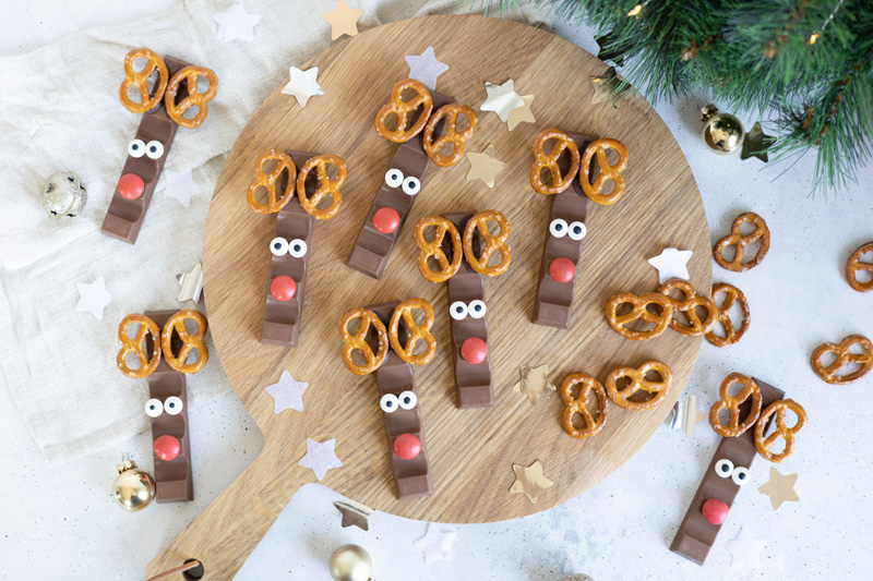 Kinderschokolade - Basteln mit Süßigkeiten für Weihnachten