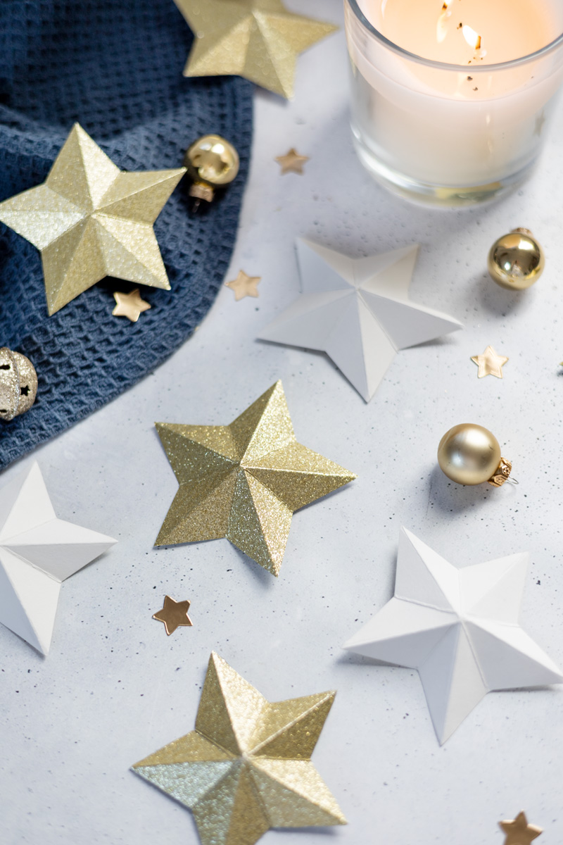 Sterne basteln aus Papier - Weihnachtsdeko selber machen