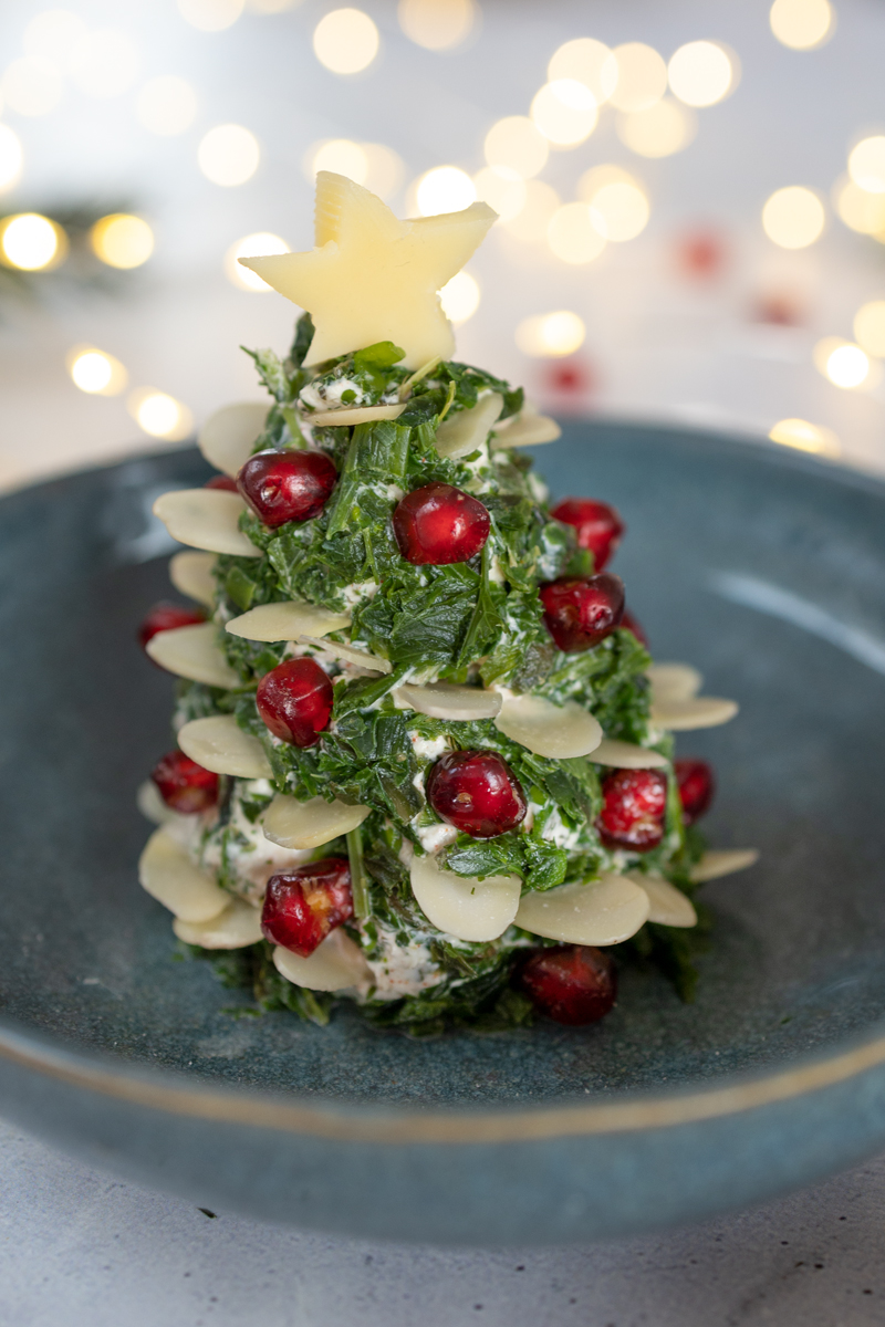 Frischkäse-Tannenbaum - Weihnachts-Dip mit Käse
