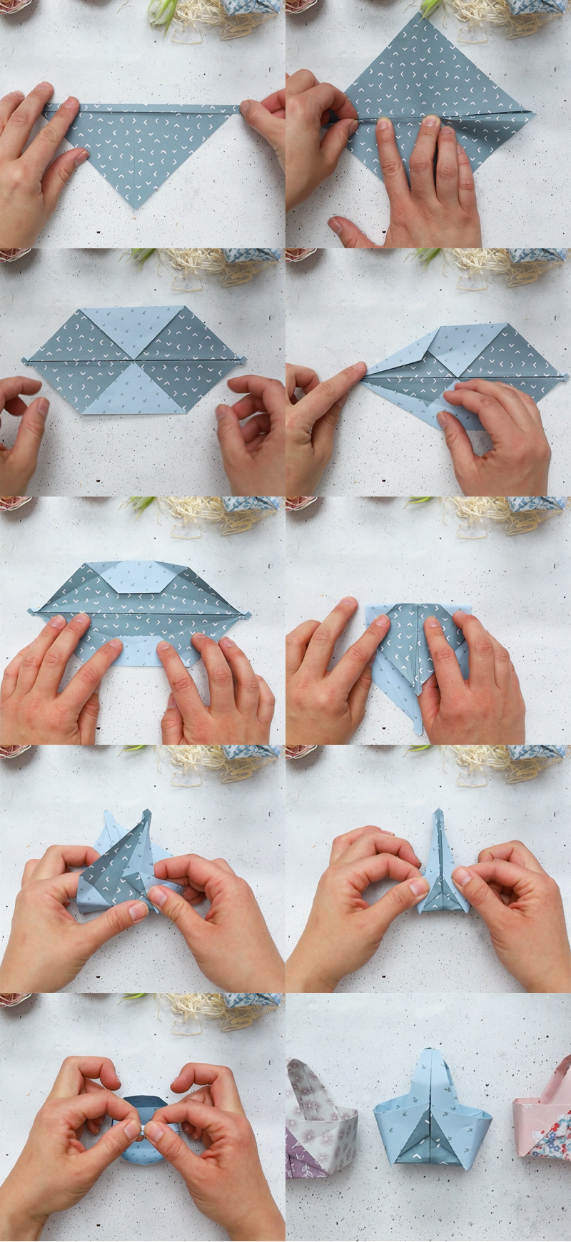 Origami Osterkorb: Basteln für Ostern