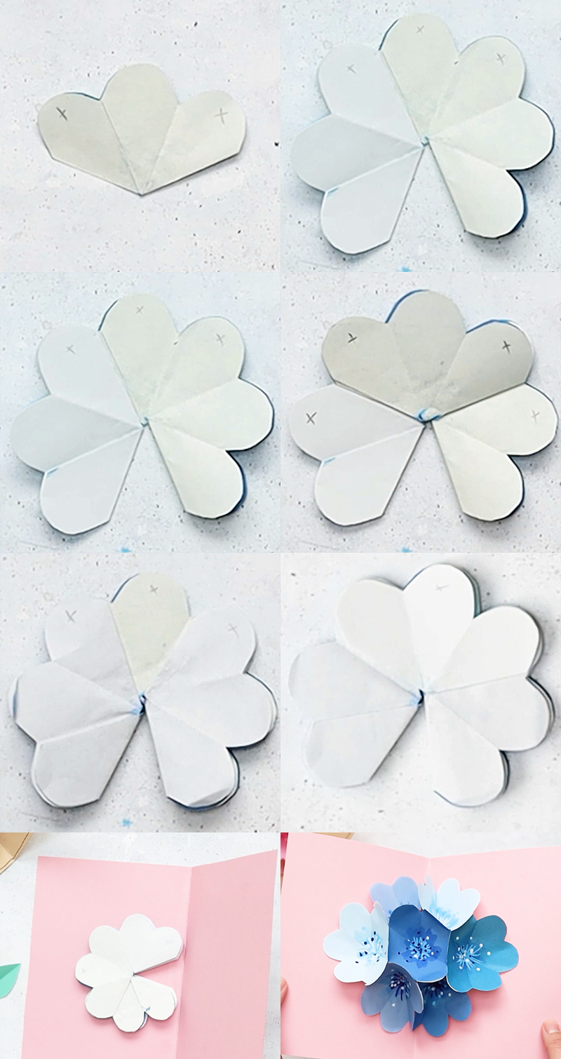 Make your own 3D flower pop-up card for Mother's Day