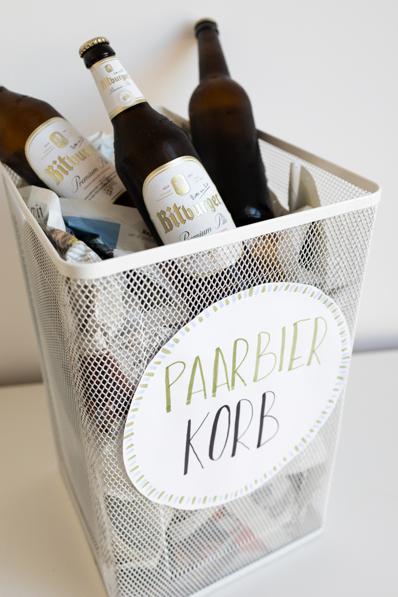 Pair of beer baskets - make a DIY men's gift yourself