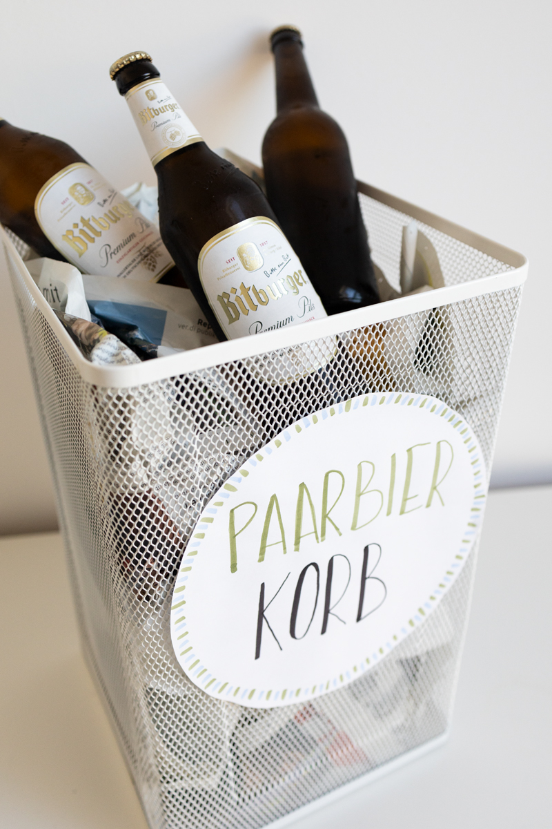 Paar Bier Korb - DIY Männergeschenk selber machen