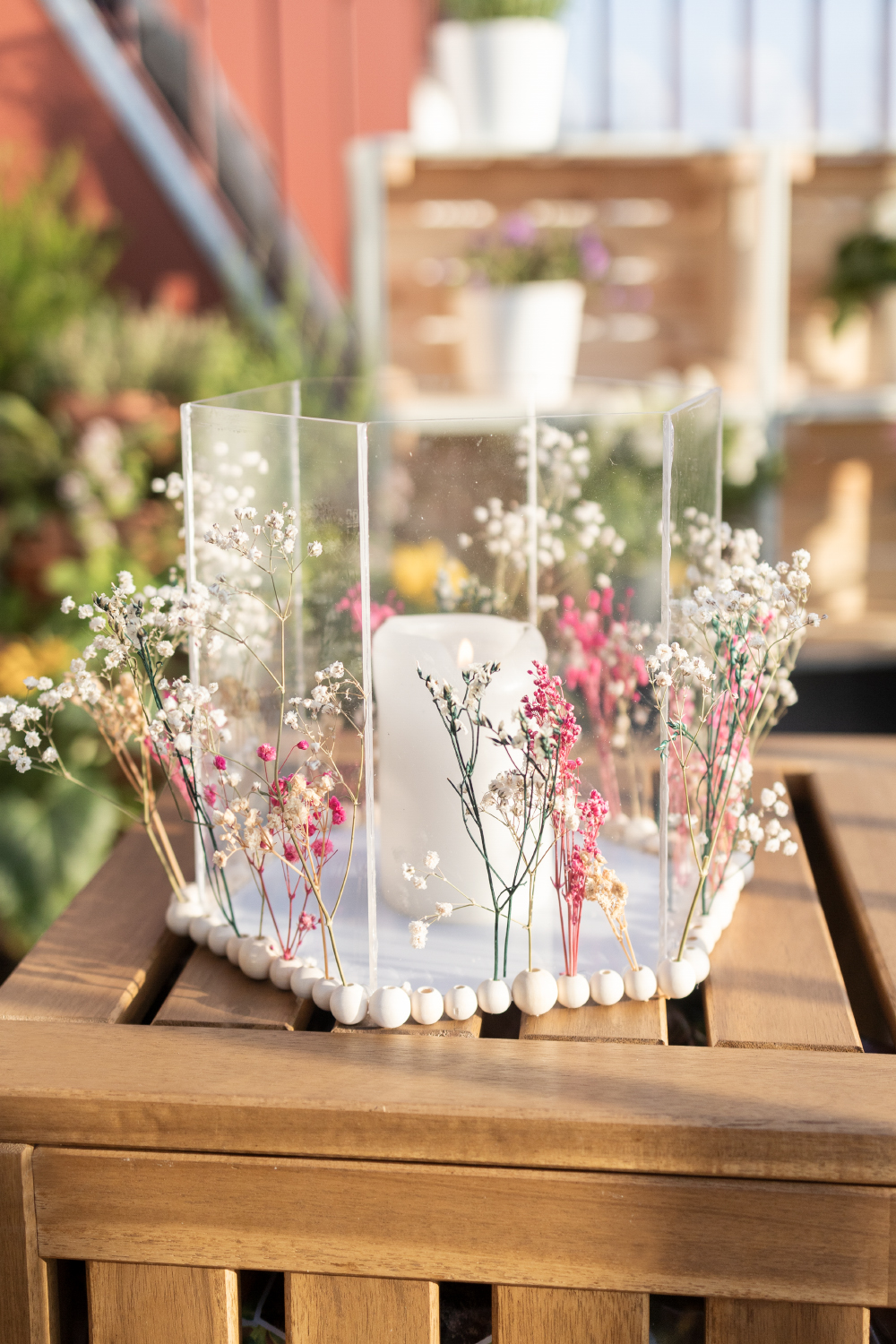 DIY Kerzenständer mit Trockenblumen