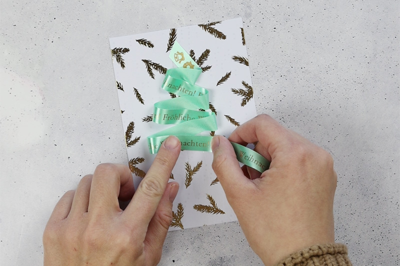 DIY Weihnachtskarte einfach selber machen