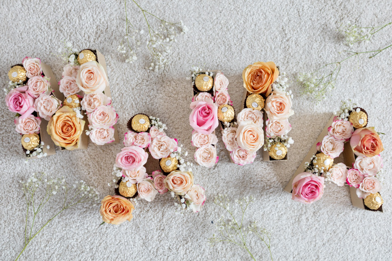 DIY Blumen Buchstaben als Muttertagsgeschenk