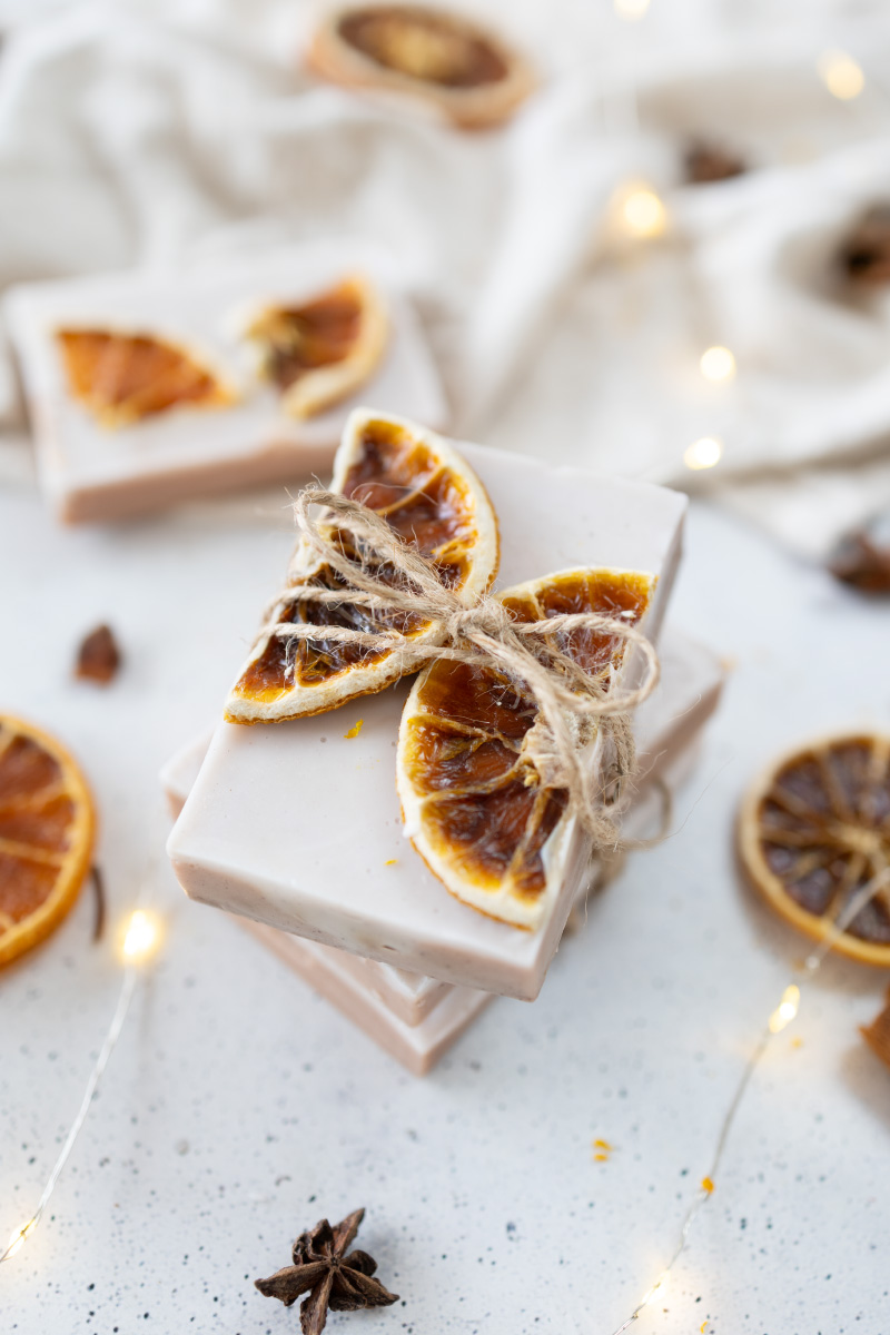 DIY orange-cinnamon soap