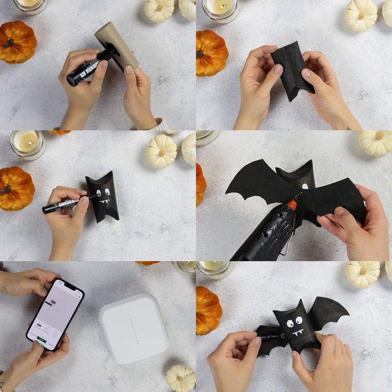 Crafts for Halloween with toilet paper rolls: DIY ghosts and bats #DIYYearChallenge