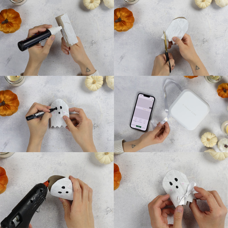 Basteln für Halloween mit Klopapierrollen: DIY Gespenster und Fledermäuse #DIYYearChallenge