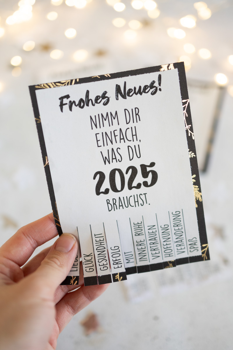 Nimm dir, was du brauchst für 2025 - Silvester Vorlage zum Ausdrucken