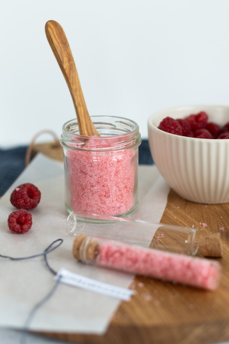 Himbeerzucker selber machen - Zucker mit Geschmack