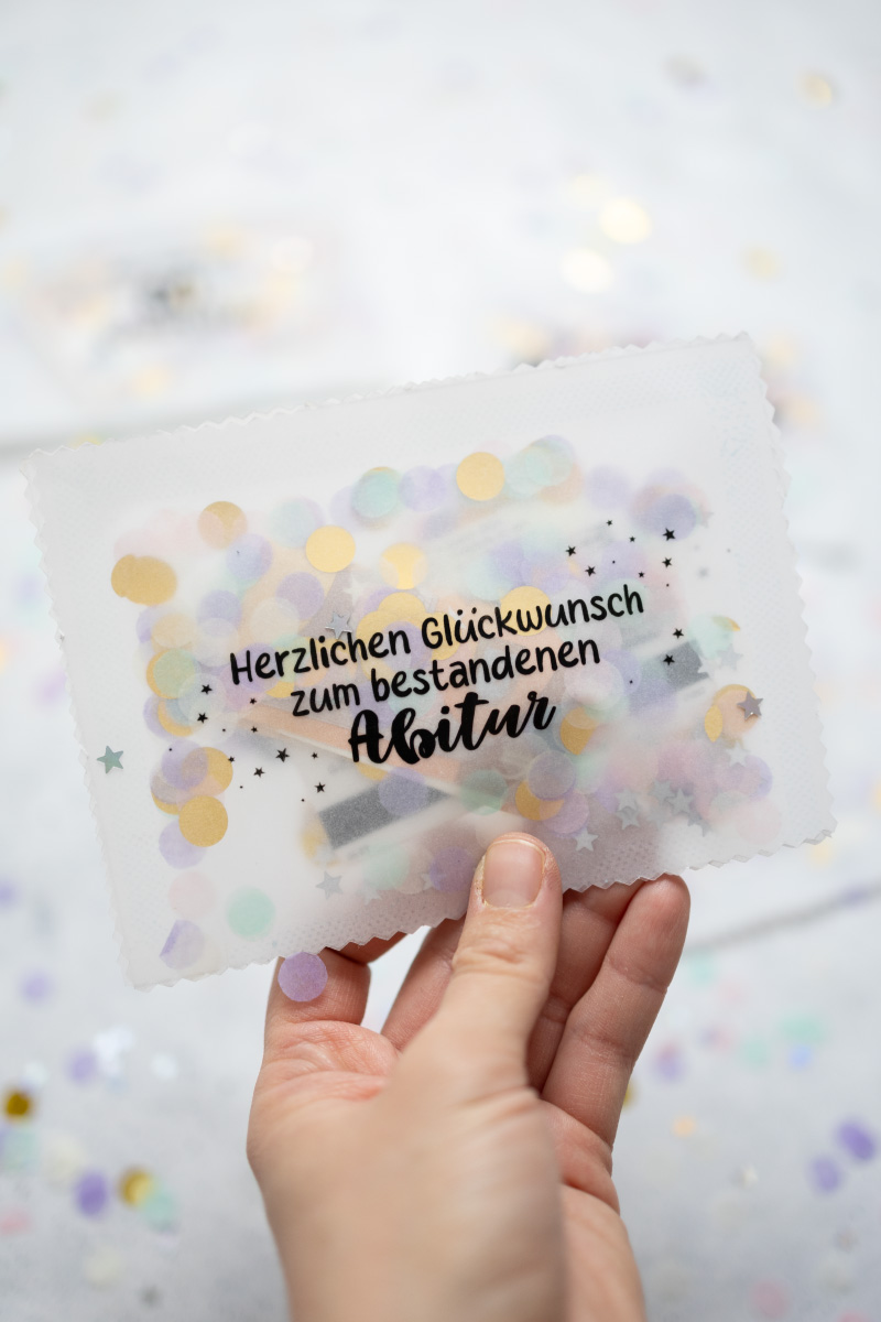 Geldgeschenk zum Aufreißen / Konfetti Tüten als Geschenkverpackung