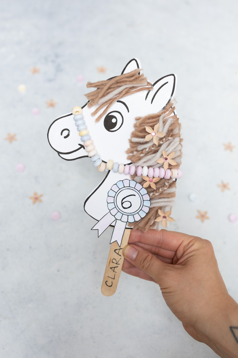 DIY horses tinker invitation for the children's birthday party