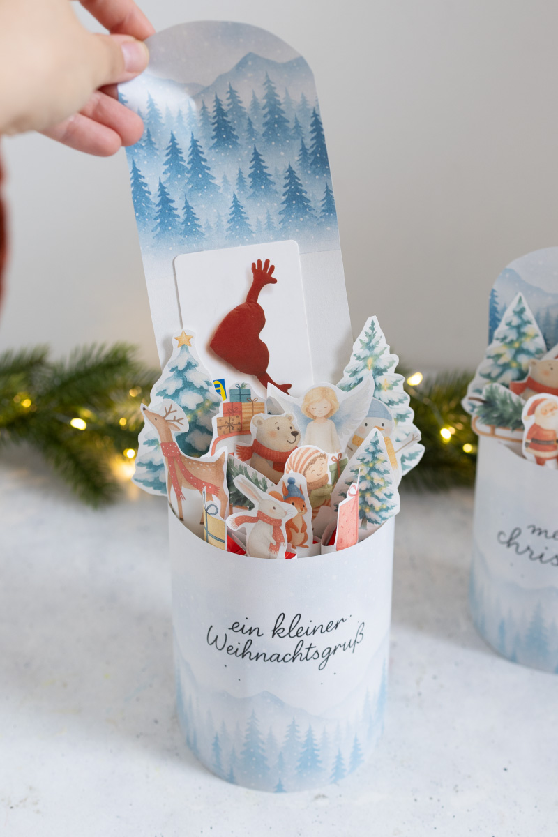 Duplo Banderole für Verpackung für Weihnachten mit Vorlage zum Ausdrucken