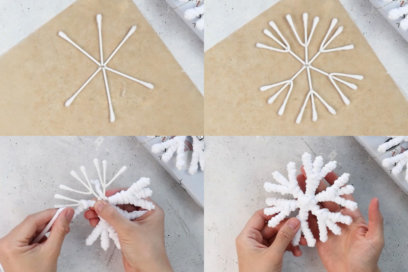 DIY Schneeflocken-Anhänger basteln