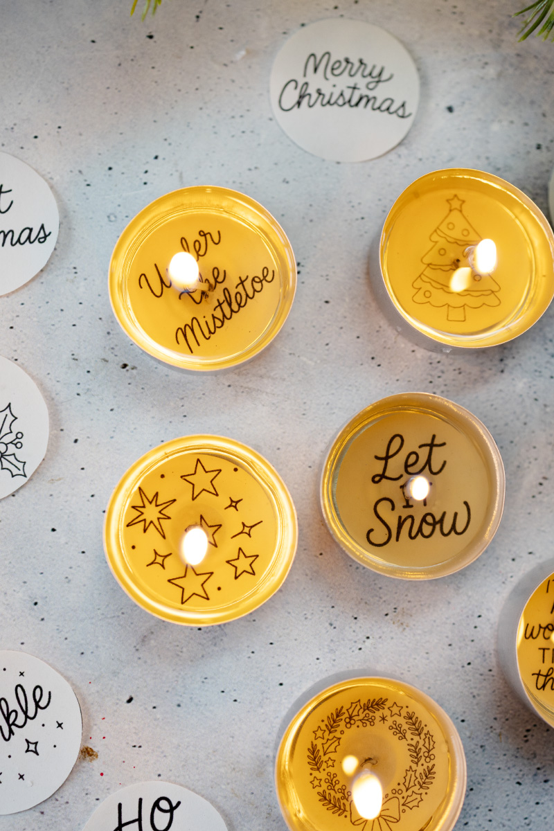 Weihnachtliche Teelicht-Botschaften – die magische DIY-Idee für die Adventszeit
