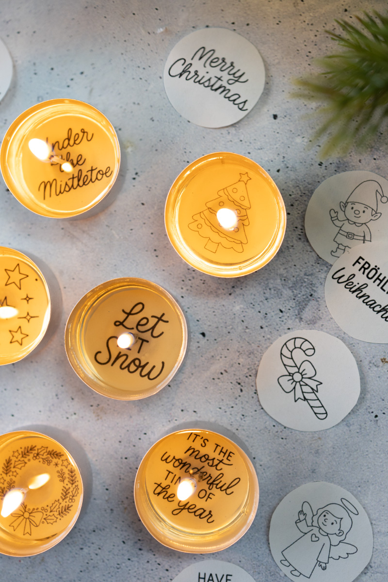 Weihnachtliche Teelicht-Botschaften – die magische DIY-Idee für die Adventszeit