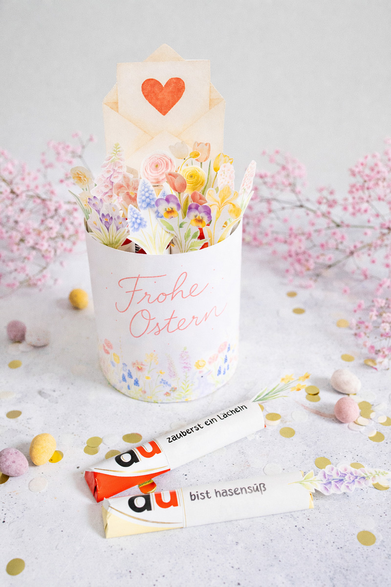 Duplo Banderole für Verpackung für Ostern mit Vorlage zum Ausdrucken