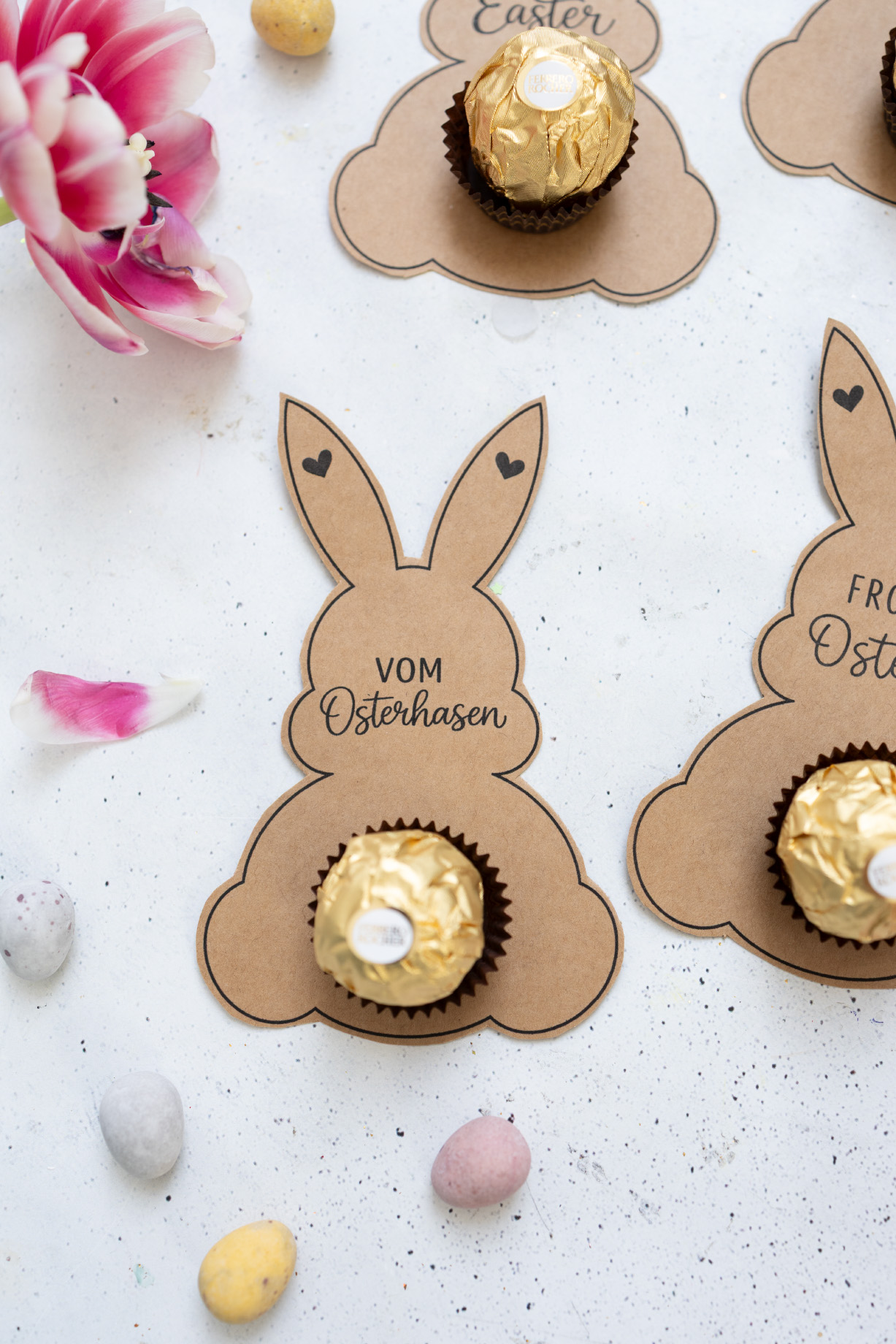 Osterhasen mit Ferrero Rocher als Ostermitbringsel