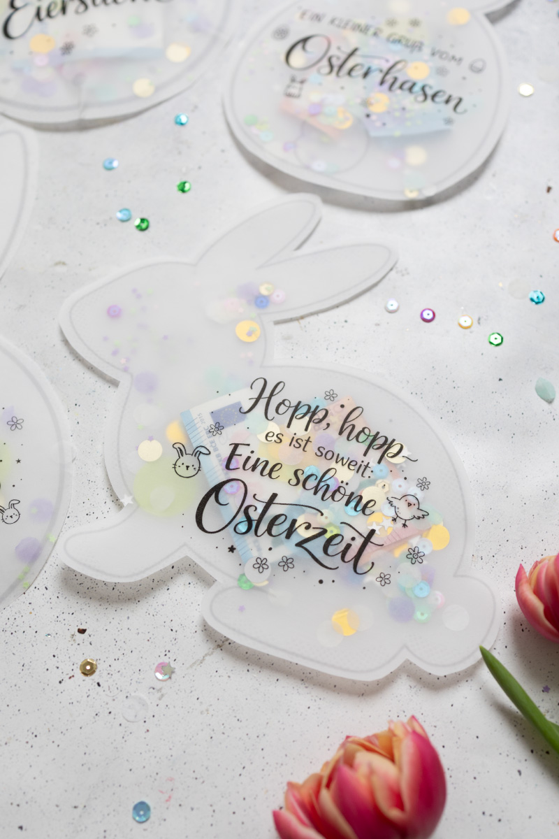 Oster Schüttelkarten für Geld, Gutscheine und Süßigkeiten als Ostergeschenk