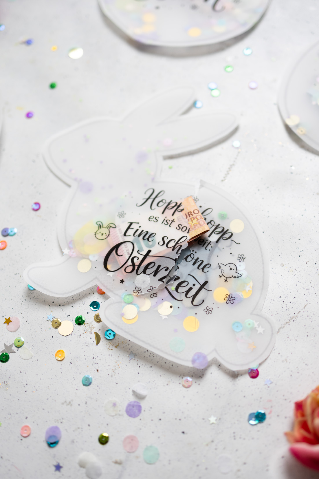 Oster Schüttelkarten für Geld, Gutscheine und Süßigkeiten als Ostergeschenk