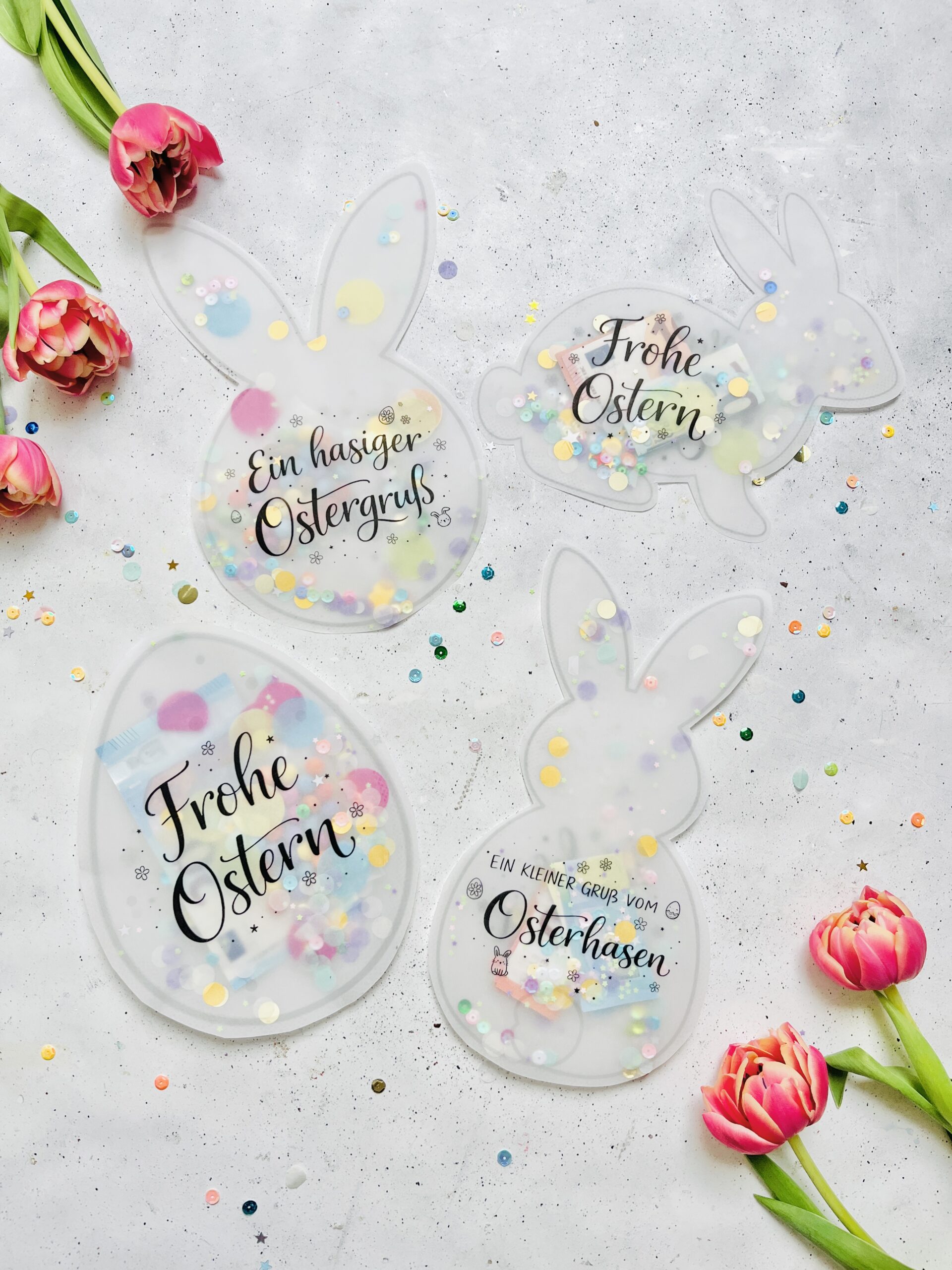 Oster Schüttelkarten für Geld, Gutscheine und Süßigkeiten als Ostergeschenk