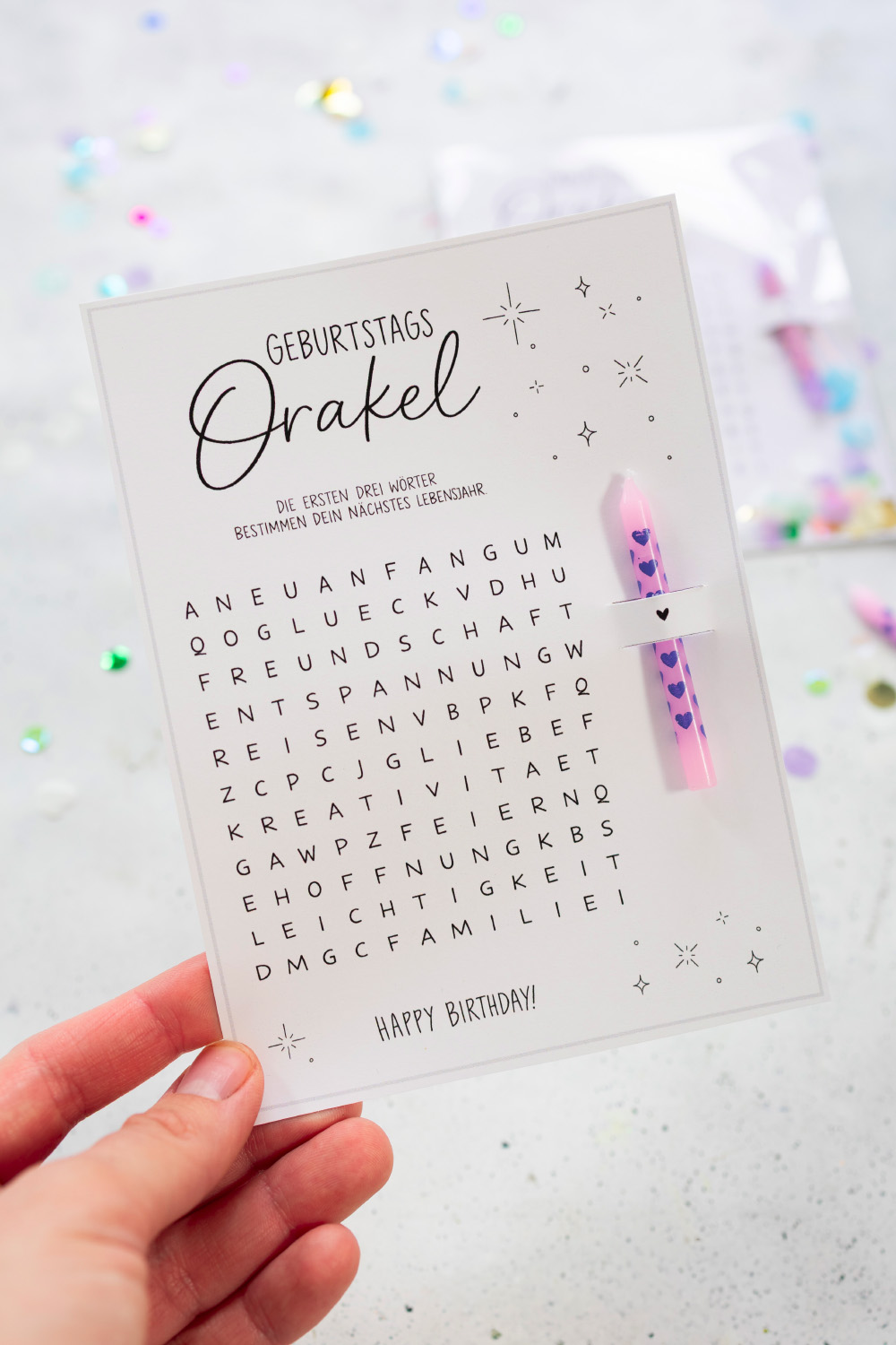 Geburtstags-Orakel als kleines Geburtstagsgeschenk