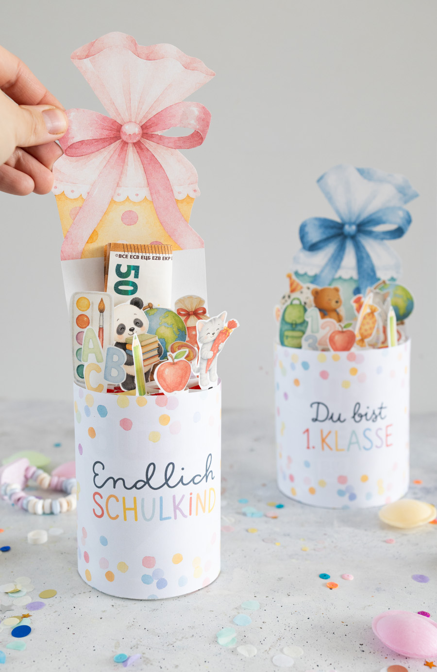 Duplo Banderole für Verpackung / Blumenstrauß mit Vorlage zum Ausdrucken