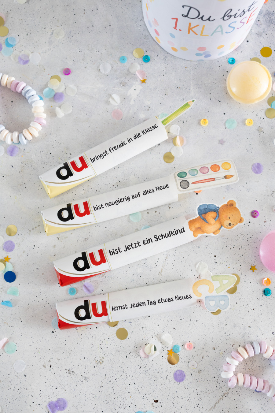 Duplo Banderole zur Einschulung – kreative DIY Geschenkidee für die Schultüte