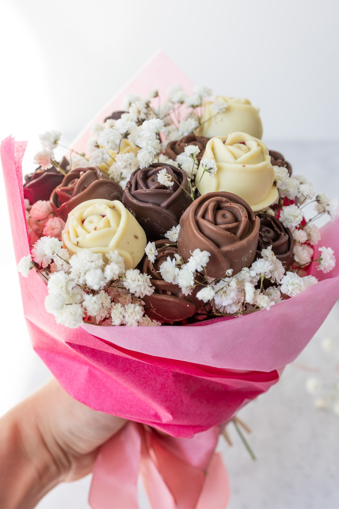 Schoko-Erdbeer-Rosen selber machen – DIY Geschenkidee
