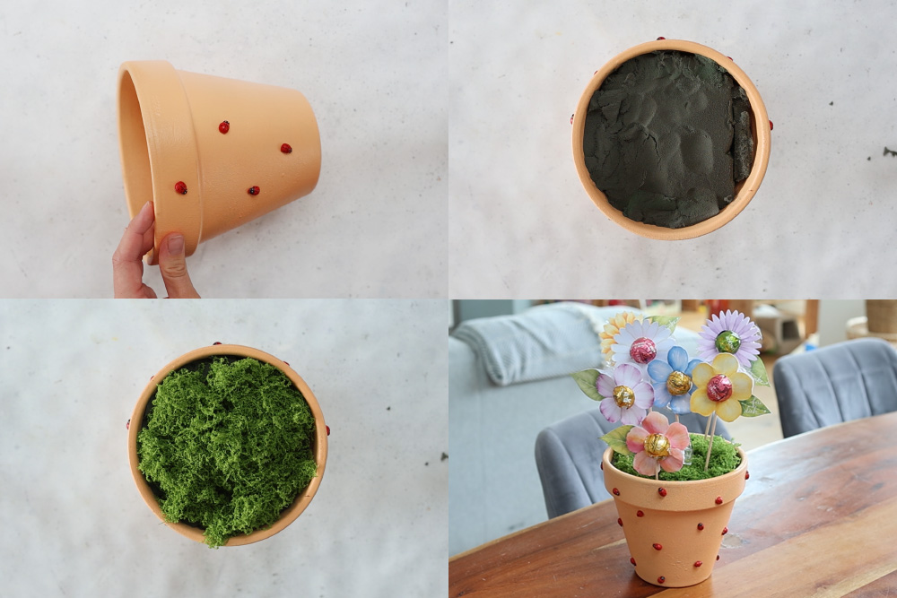 Blumen-Pralinen als DIY Geschenk