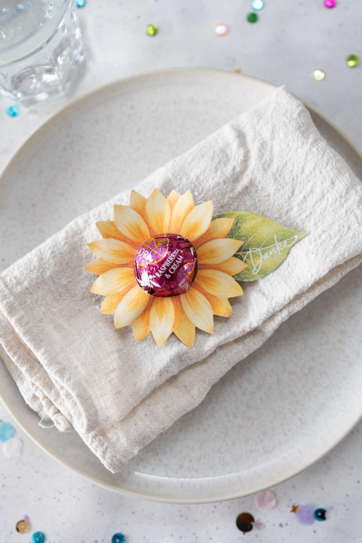 Blumen-Pralinen als DIY Geschenk