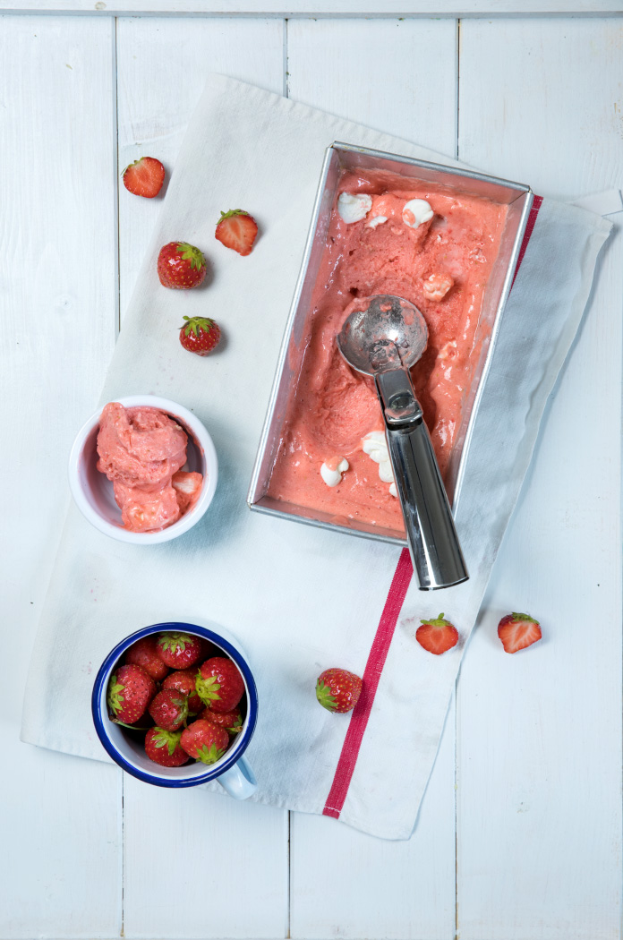 Eissandwich ganz leicht selbermachen - Erdbeer-Marshmallow, Nuss-Nougat und Kirsche-Banane