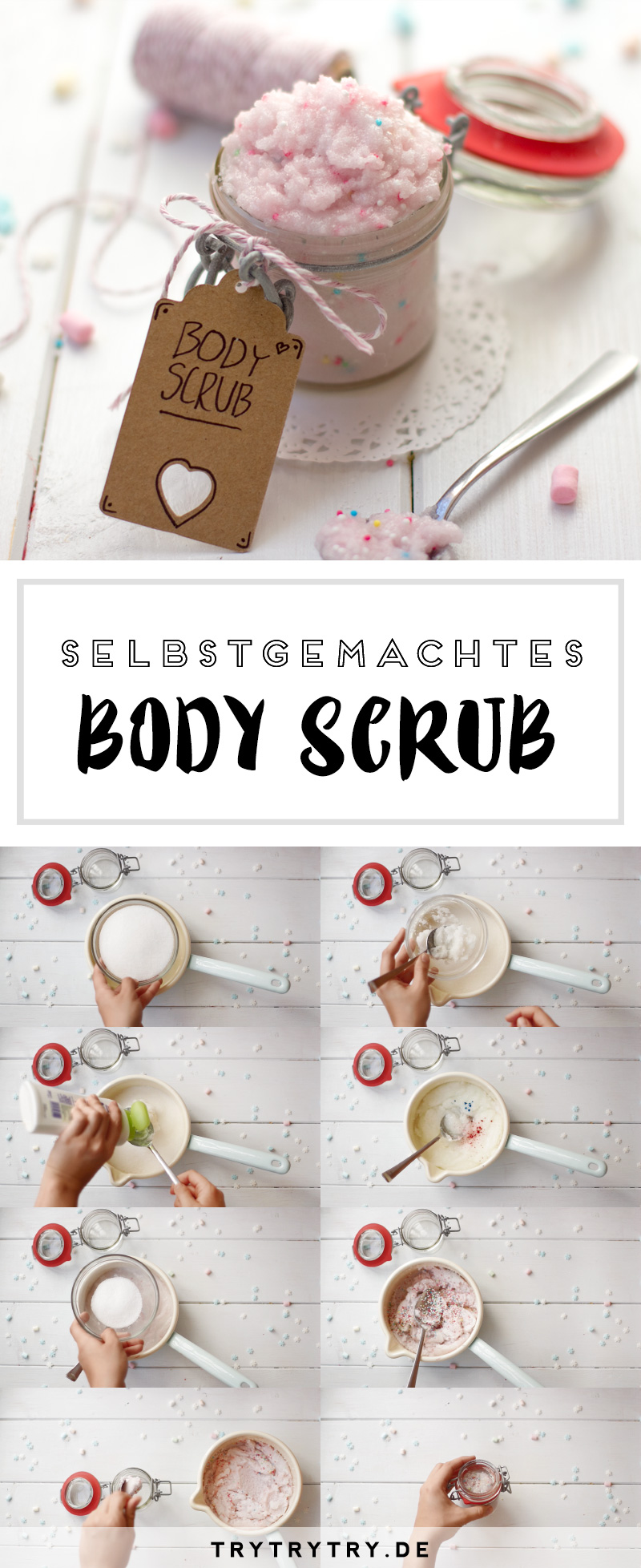 DIY Body Scrub / Körperpeeling zum Verschenken