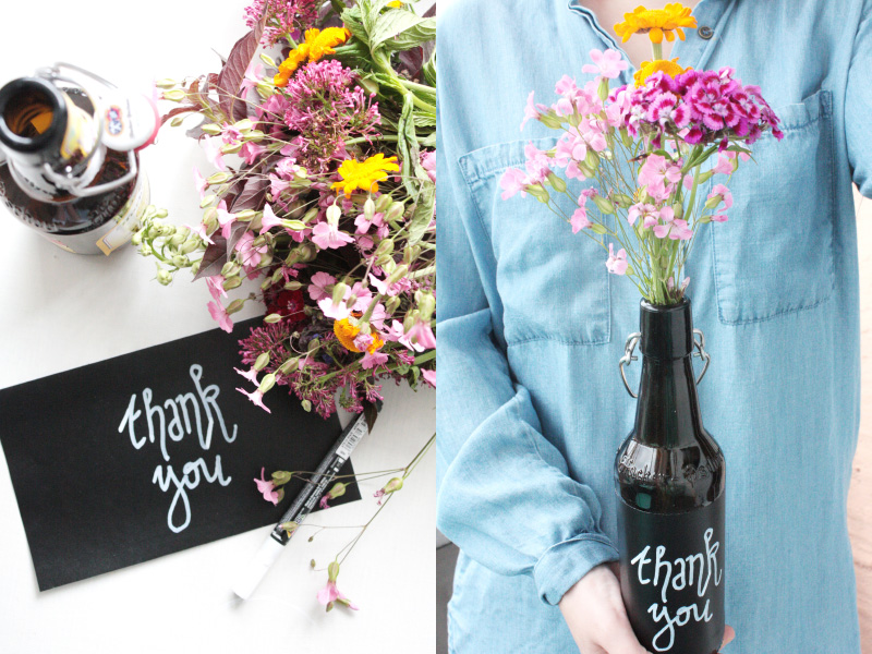 Gastpost: Blumen hübsch verpacken & Glasflaschen Upcycling