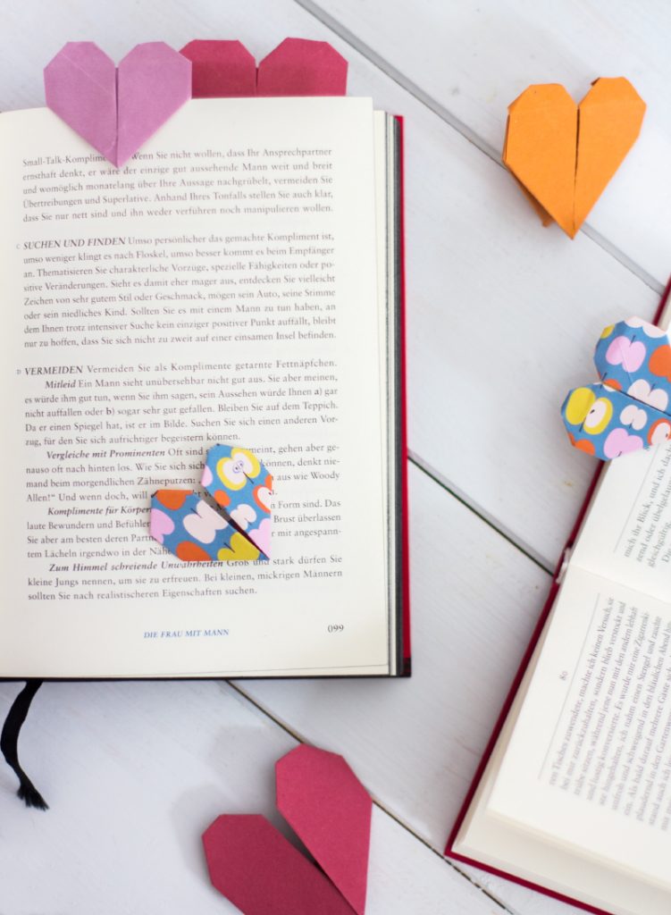 Origami Herzen als Lesezeichen selbermachen! - TRYTRYTRY