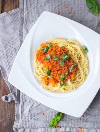 Vegane Spaghetti Linsen-Bolognese