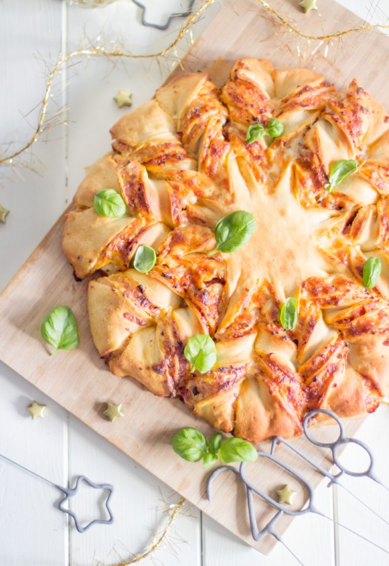 Das perfekte Partyessen Pizzablume TRYTRYTRY