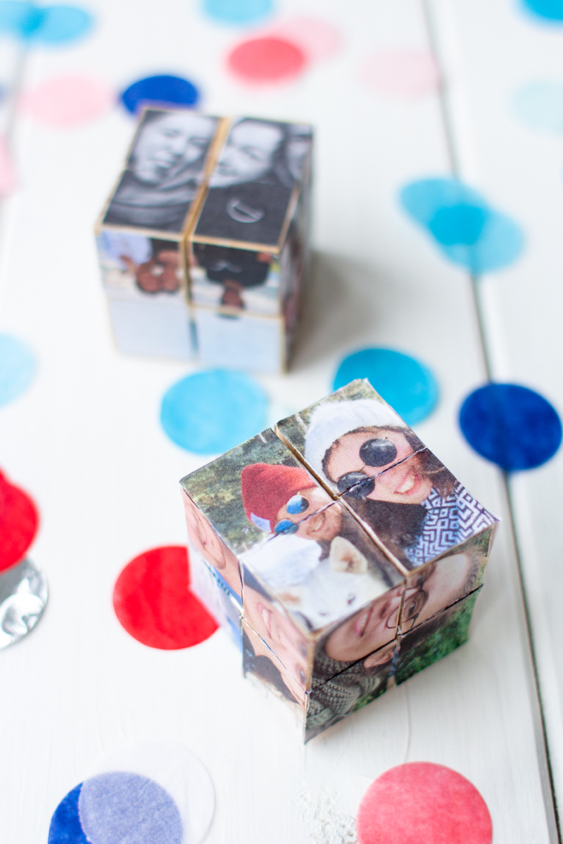 Romantische Geschenke: DIY Fotowürfel basteln