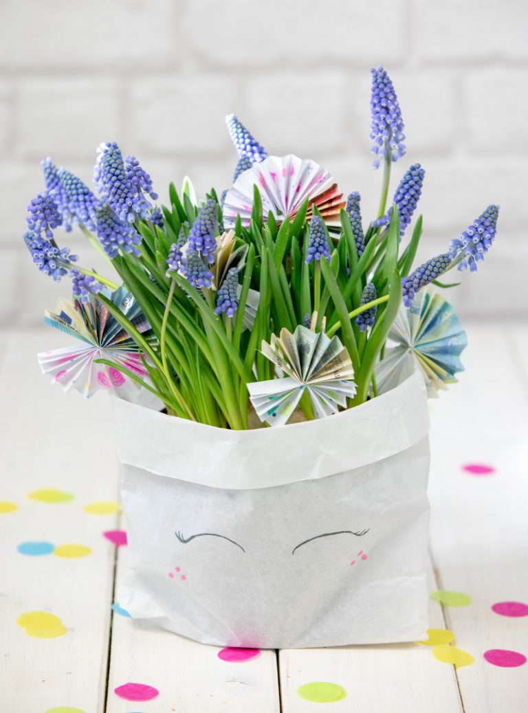 Kreatives Geldgeschenk im Blumentopf / Geldpflanze